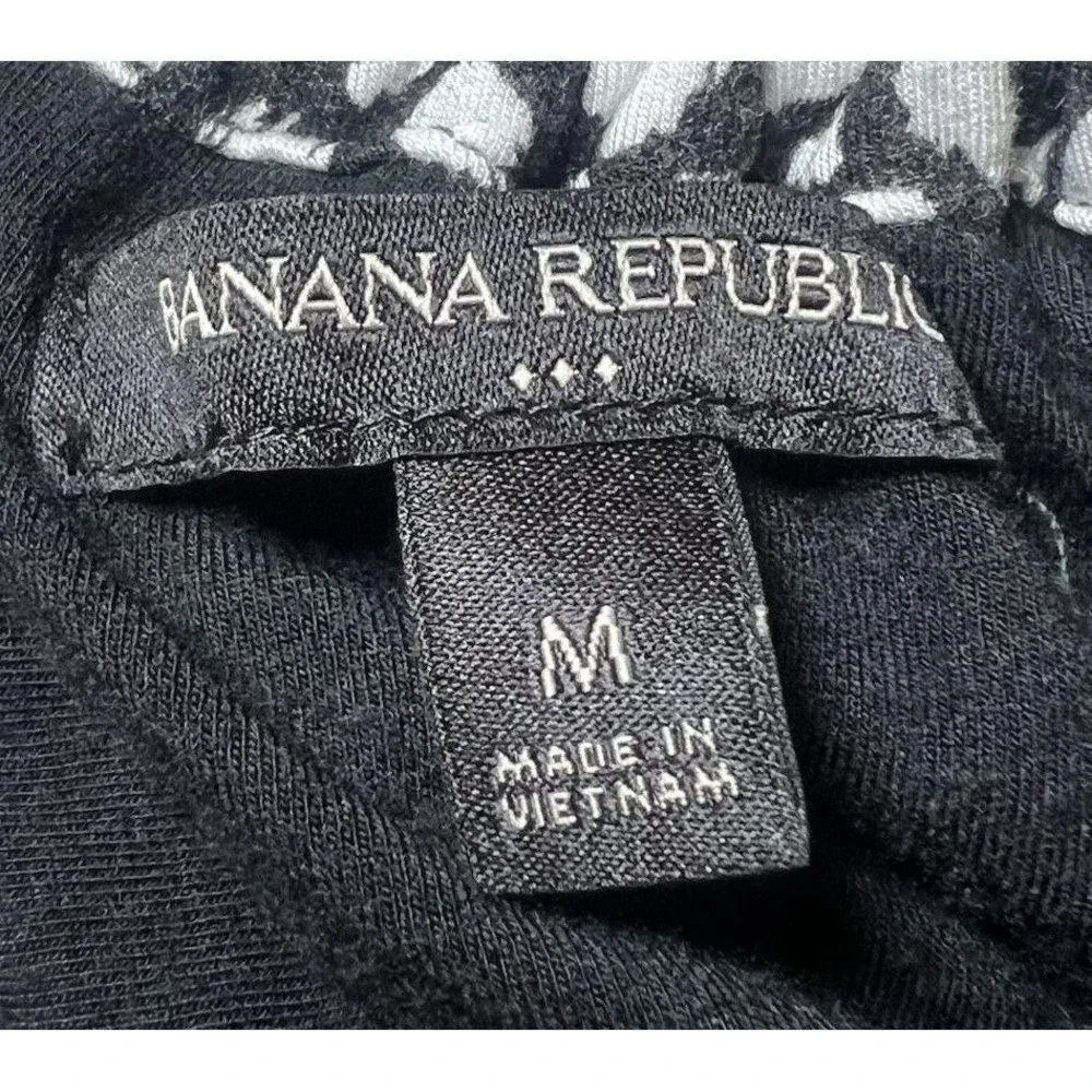 Banana Republic Womens Size Medium Halter Top Black White Speckled‎ Inner Bra